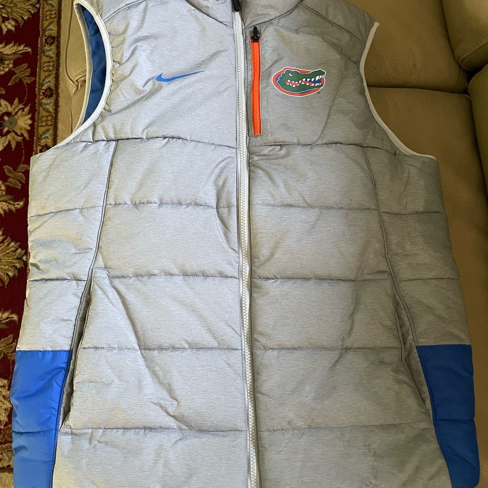 Florida Gators Gray and Blue Nike Puffer Vest